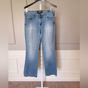 Lucky Brand vintage Sweet and Low denim jeans wide leg sz 12 / 31 medium wash
